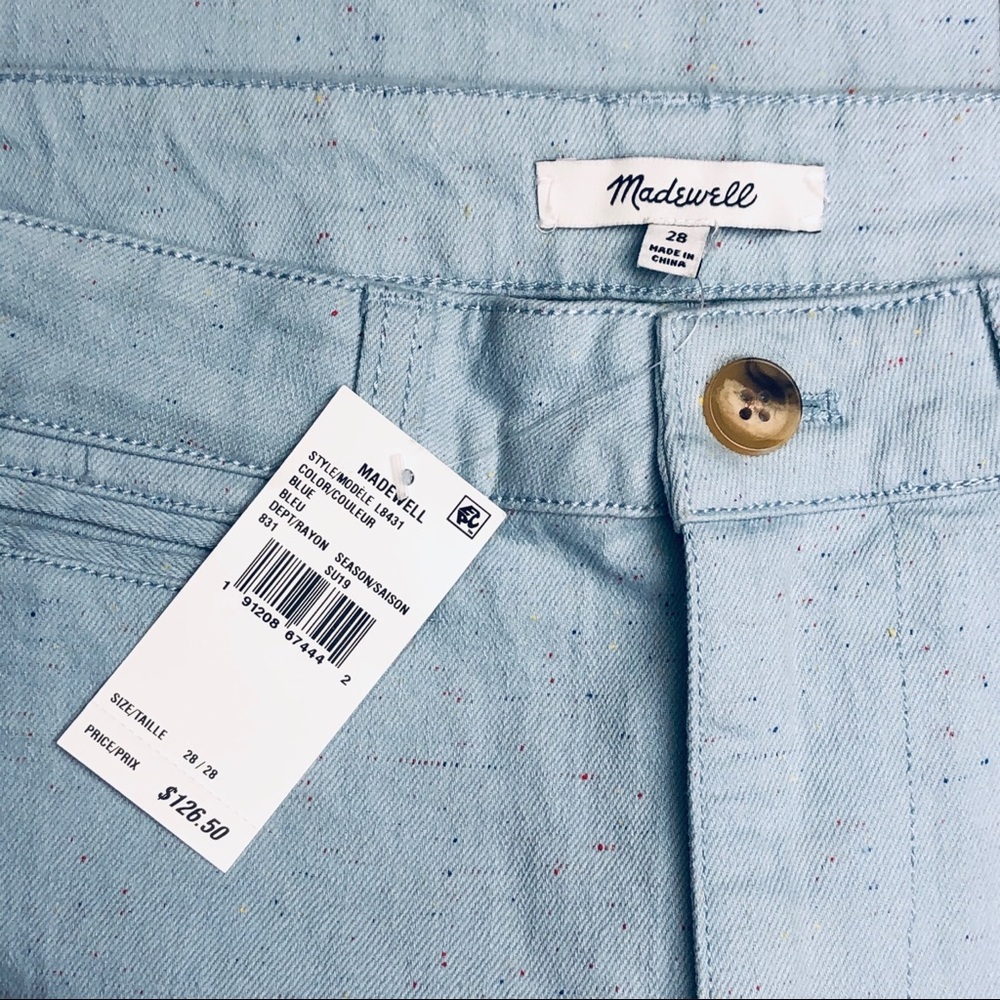 MADEWELL Emmett Wide Leg Crop Pants Speckled - Picture 7 of 8